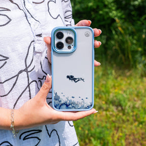 iPhone 16 Hülle - Taucher blau - "DeepDive" - nachhaltig
