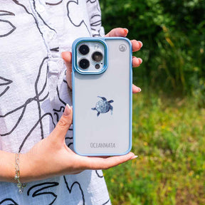 iPhone 13 pro Hülle - Turtle blau - "Shellie" - nachhaltig