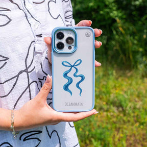 iPhone 16 pro Hülle - Schleife blau - "tideknot" - nachhaltig