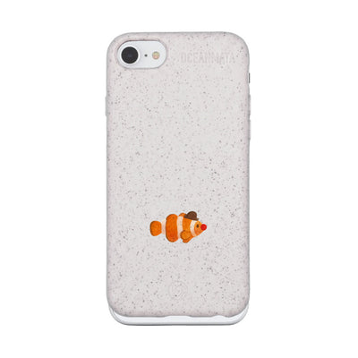 iPhone SE/7/8 Hülle - Clownfisch weiß - "Mr.Clown-Fish" - nachhaltig