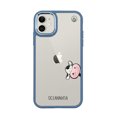 iPhone 11 Hülle -  Kuh blau - "muh" - nachhaltig