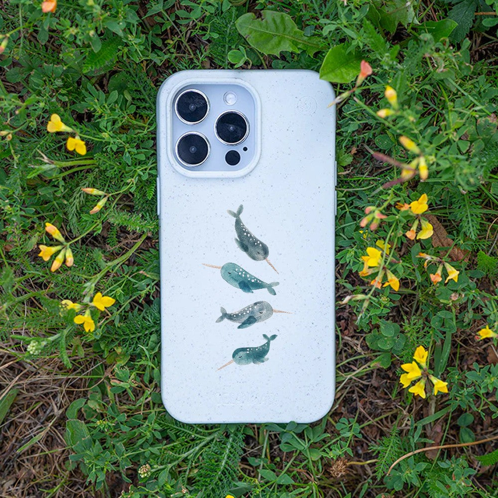 Biologisch abbaubare Handyhülle Samsung S25 Narwhal — kompostierbar — Bonus