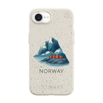 iPhone 16e/17e Hülle - Norwegen weiß - "Norway" - nachhaltig