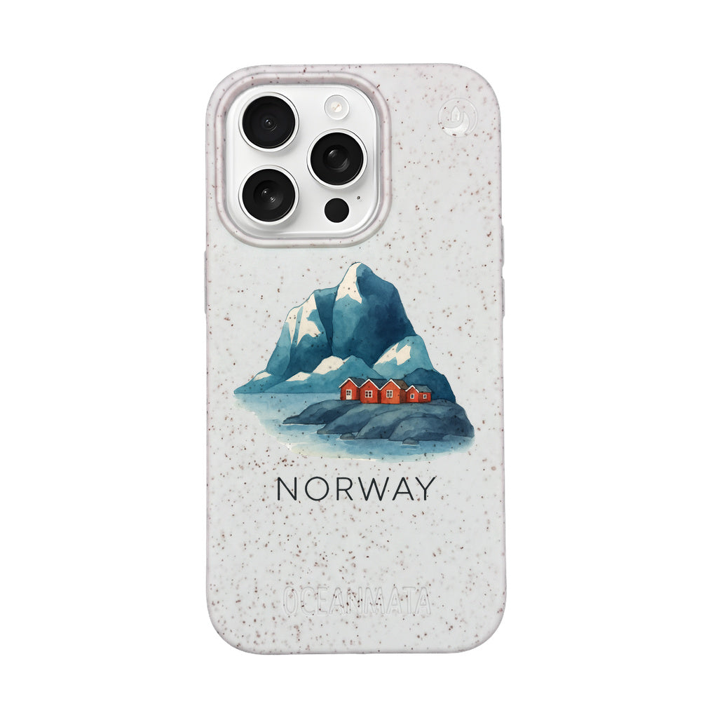 iPhone 16 pro Hülle - Norwegen weiß - "Norway" - nachhaltig