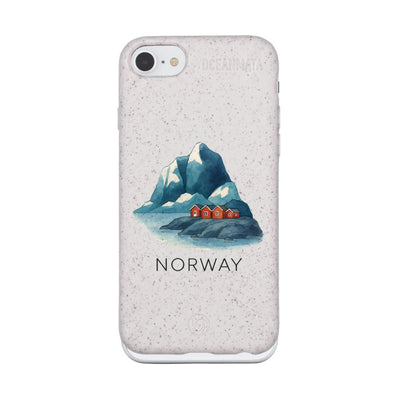 iPhone SE/7/8 Hülle - Norwegen weiß - "Norway" - nachhaltig