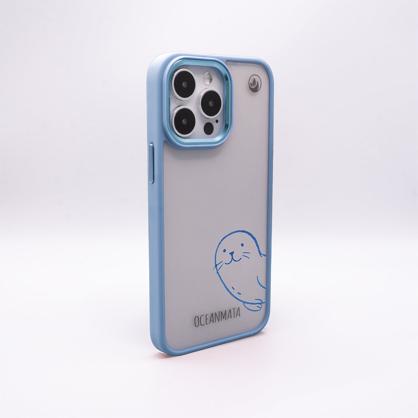 iPhone 16 Hülle - Robbe blau - "Robby" - nachhaltig