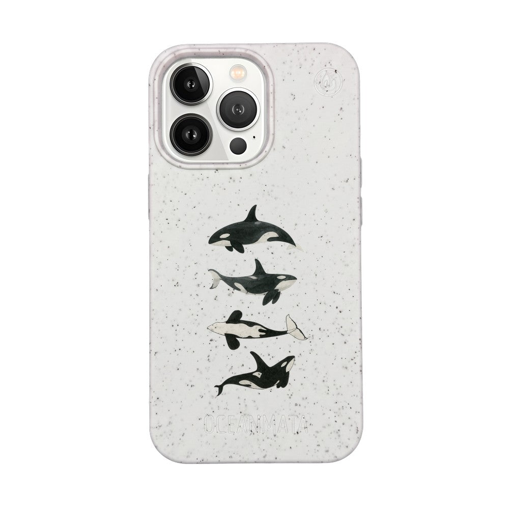 iPhone 13 pro max Hülle - Orca weiß - "OrcaFamily" - nachhaltig