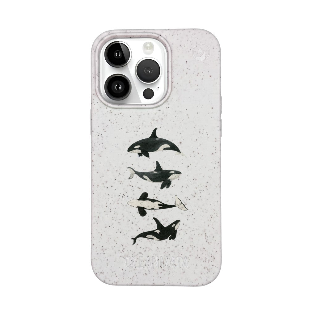 iPhone 14 pro max Hülle - Orca weiß - "OrcaFamily" - nachhaltig