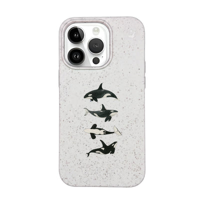 iPhone 14 pro max Hülle - Orca weiß - "OrcaFamily" - nachhaltig