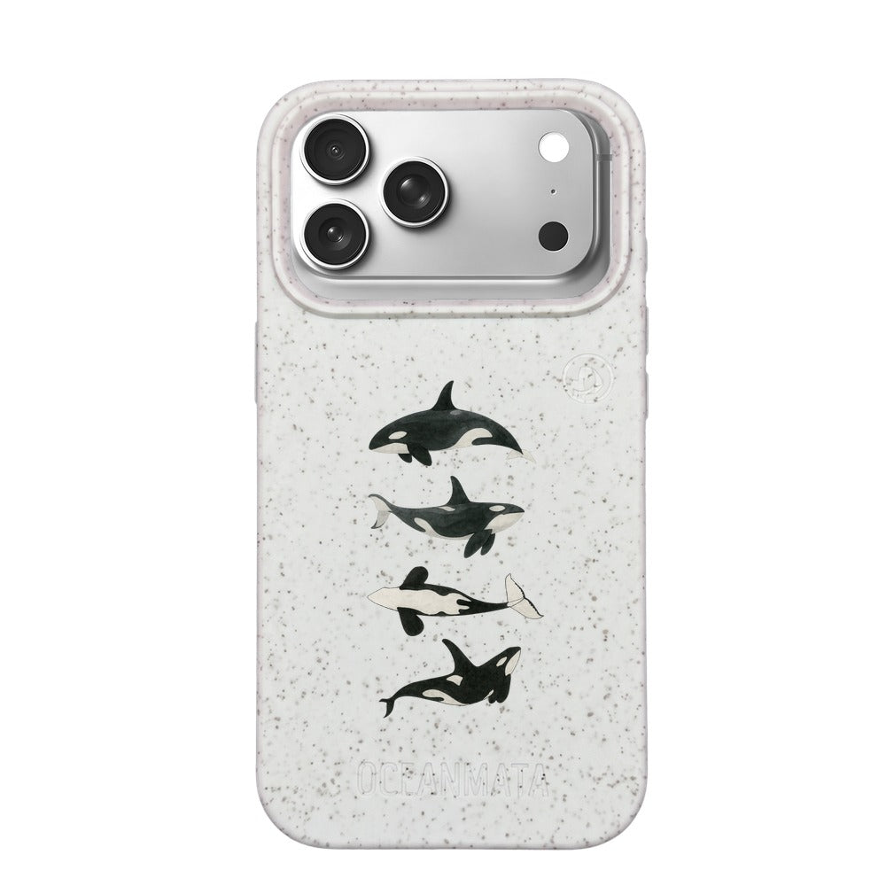 iPhone 17 pro max Hülle - Orca weiß - "OrcaFamily" - nachhaltig