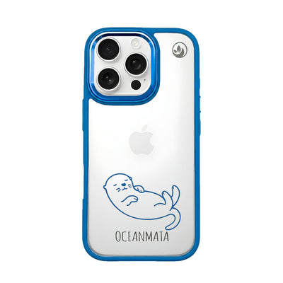 iPhone 16 pro max hoesje - Otterblauw - duurzaam