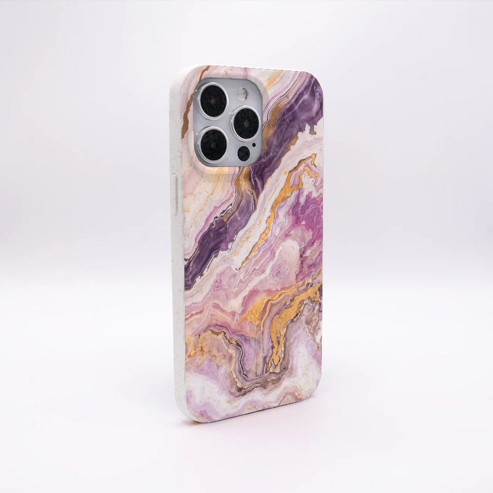 iPhone 17 Hülle - Marmor pink - "PinkMarble" - nachhaltig