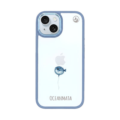 iPhone 15 Hülle - kugelfisch blau - "Pufferfish" - nachhaltig