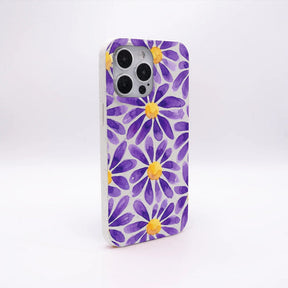Biologisch abbaubare Handyhülle iPhone 14 pro max Purplebloom — kompostierbar — Rückseite