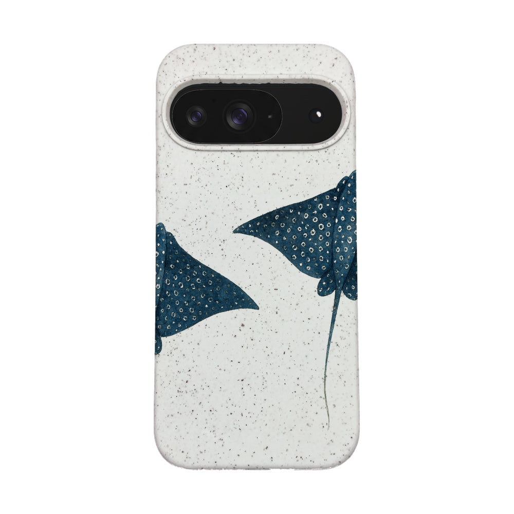 Google Pixel 9 / 9 Pro Hülle - Ray weiß - "RayDance" - nachhaltig