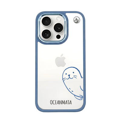 iPhone 15 pro max hoesje - seal blue - "Robby" - duurzaam