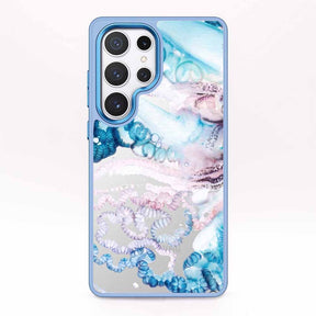Samsung S25+ Hülle - Qualle blau - "Men o' War" - nachhaltig