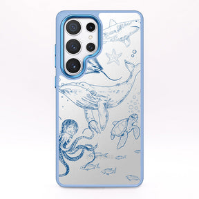 Samsung S24+ hoesje - Whale Blue - "WhaleLife" duurzaam