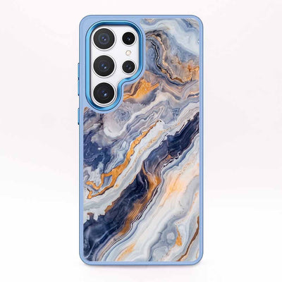 Samsung S25 Ultra Hülle - marmor blau - "BlueMarble" - nachhaltig