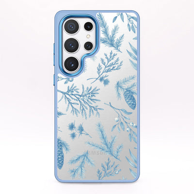 Samsung S24+ Hülle - Winterwald blau - "BluePine" - nachhaltig