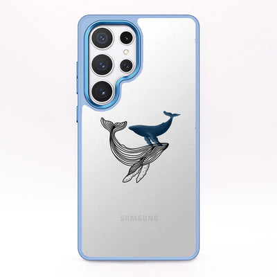 Samsung S24+ Hülle - Wal blau - "BlueWhale" - nachhaltig