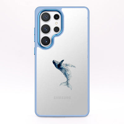 Samsung S25 Ultra Hülle - Wal blau - "Joy" - nachhaltig