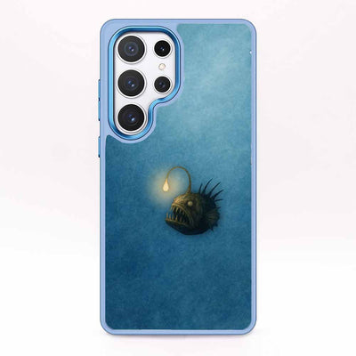 Samsung S25 Hülle - Anglerfisch blau - "Sour" - nachhaltig