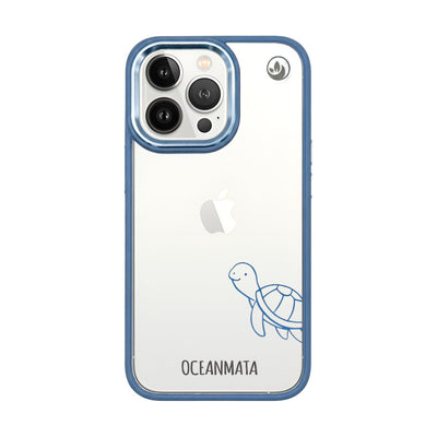 iPhone 13 pro hoesje - schildpadblauw - "Schildi" - duurzaam