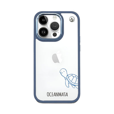 iPhone 14 pro hoesje - schildpadblauw - "Schildi" - duurzaam