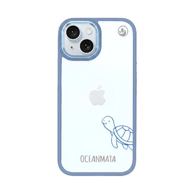 iPhone 15 hoesje - Turtle Blue - "Schildi" - Duurzaam