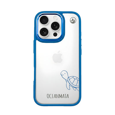 iPhone 16 pro hoesje - schildpadblauw - "Schildi" - duurzaam