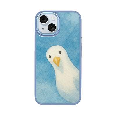 iPhone 15 hoesje - Seagull Blue - "Seagull" - Duurzaam
