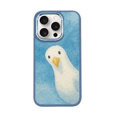 iPhone 15 pro max hoesje - Meeuwenblauw - "Meeuw" - duurzaam