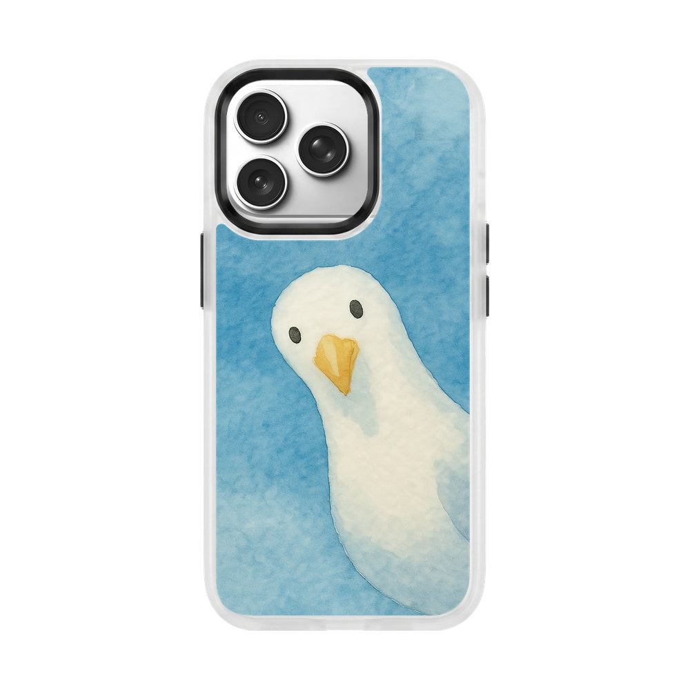 Nachhaltige Handyhülle iPhone 17 pro Seagull aus Ocean Plastic — Vorderseite