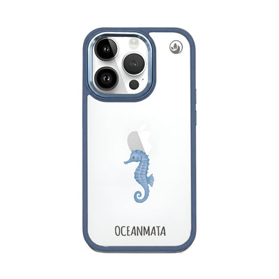 iPhone 14 pro max Hülle - Seepferdchen weiß - "SeahorseTale" - nachhaltig