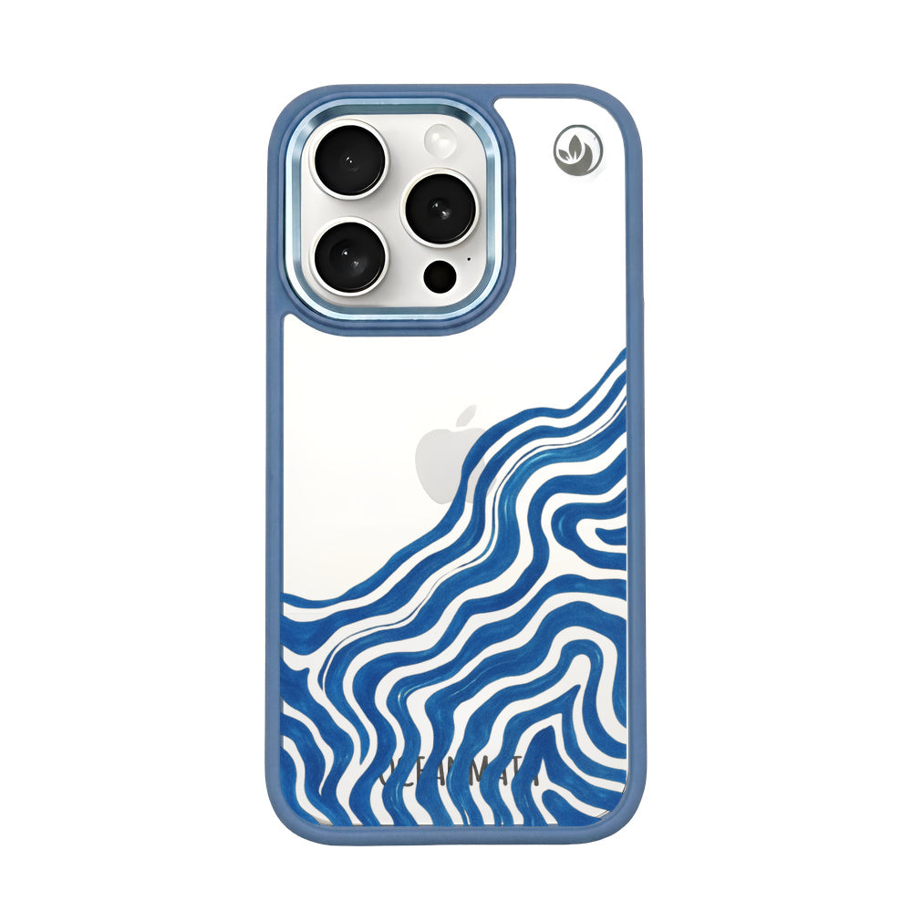 iPhone 15 pro max hoesje - abstracte golf - "Summerwave" - ​​duurzaam
