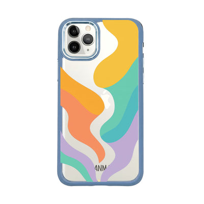 iPhone 11 pro hoesje - kleurrijke golven - "Tide Flow" - duurzaam