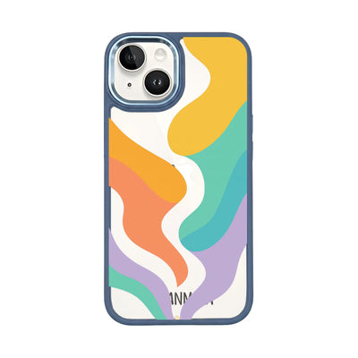 iPhone 14 hoesje - kleurrijke golven - "Tide Flow" - duurzaam