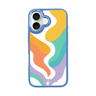 iPhone 16 hoesje - kleurrijke golven - "Tide Flow" - duurzaam