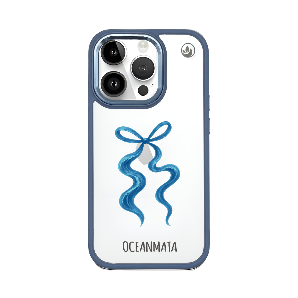 iPhone 14 pro max Hülle - Schleife blau - "tideknot" - nachhaltig