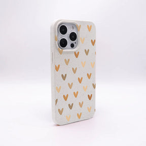 iPhone 12 pro / iPhone 12 Hülle - Herz weiß - "AutumnLove" - nachhaltig