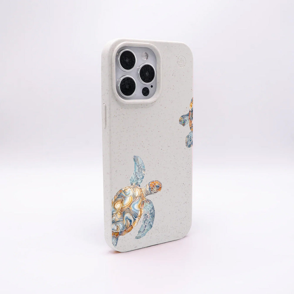 iPhone 11 Hülle - Schildkröte weiß - "TurtleGaze" - nachhaltig