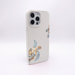 iPhone 11 Hülle - Schildkröte weiß - "TurtleGaze" - nachhaltig
