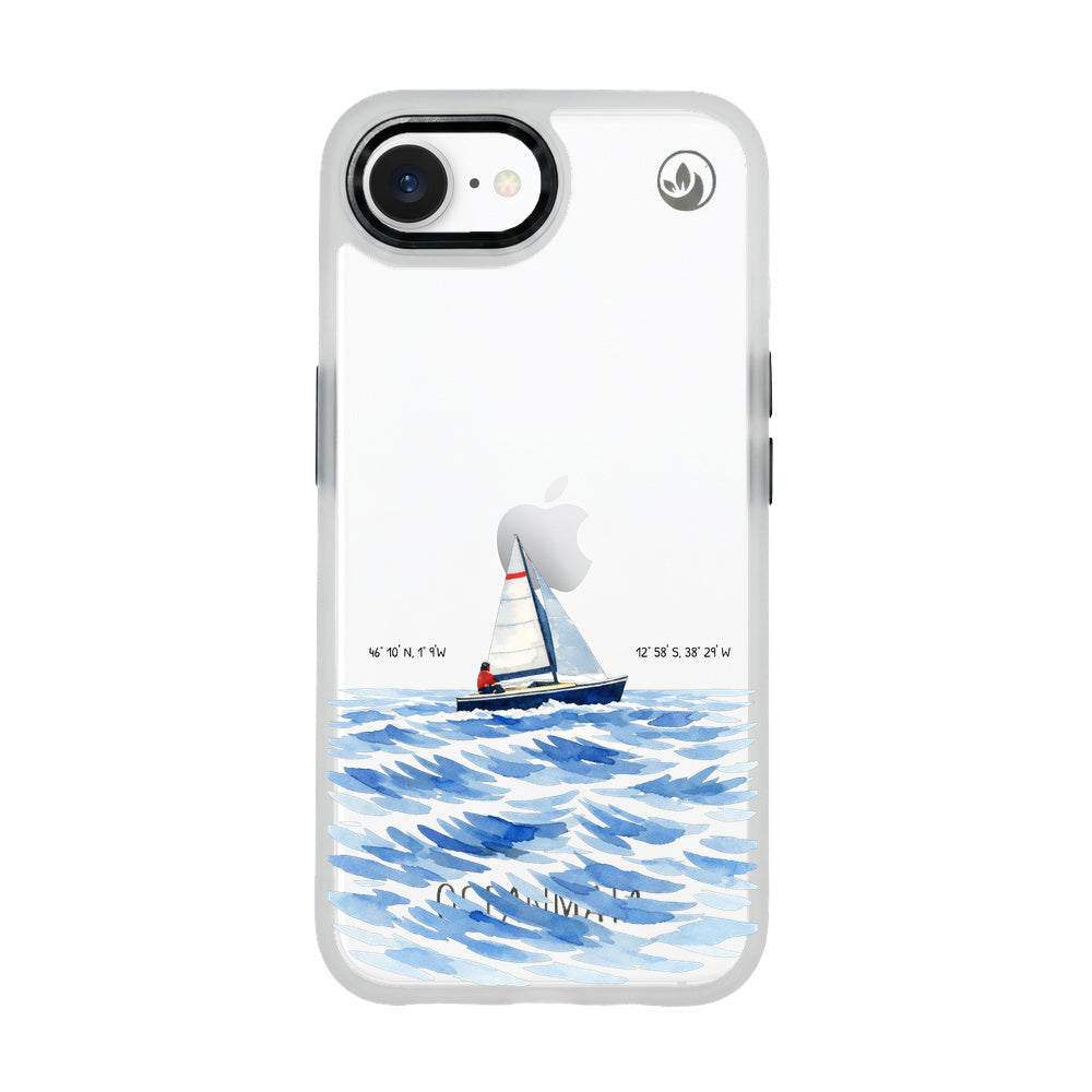 Nachhaltige Handyhülle iPhone 16e Towardsthehorizon aus Ocean Plastic — Vorderseite