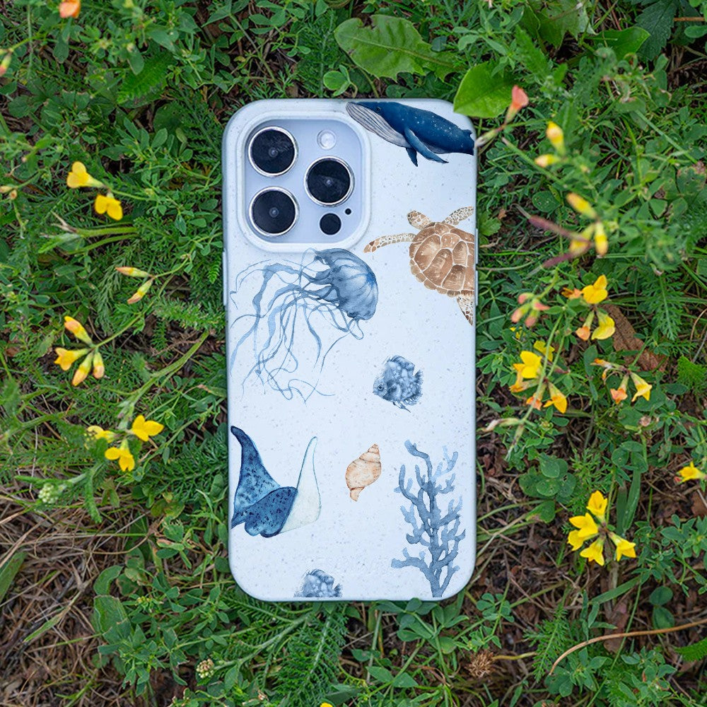 Biologisch abbaubare Handyhülle iPhone 14 Turtleandfriends — kompostierbar — Bonus