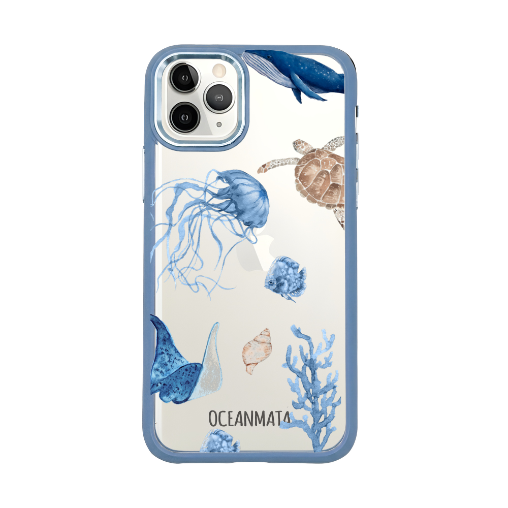 iPhone 11 pro hoesje - witte schildpad - "Turtle &amp; Friends" - duurzaam