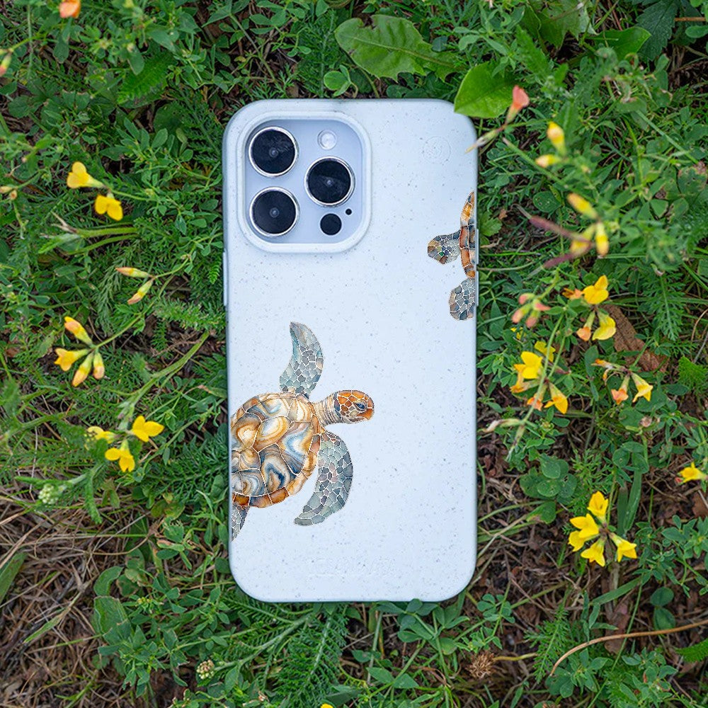 Biologisch abbaubare Handyhülle iPhone 13 Turtlegaze — kompostierbar — Bonus