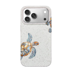 Biologisch abbaubare Handyhülle iPhone 18 Pro / 17 Pro Turtlegaze — kompostierbar — Vorderseite