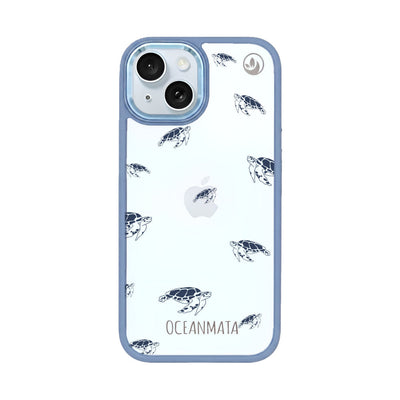 iPhone 15 hoesje - Turtles Blue - "Turtlino" - Duurzaam