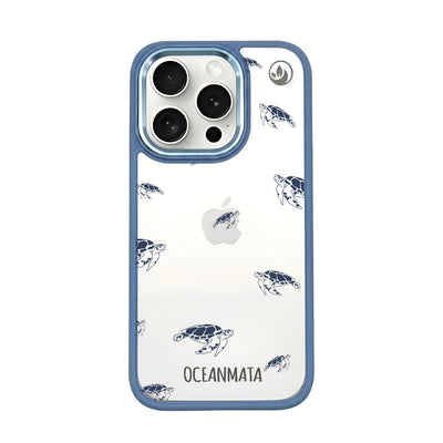 iPhone 15 pro max hoesje - schildpaddenblauw - "Turtlino" - duurzaam